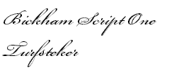 Bickham Script One